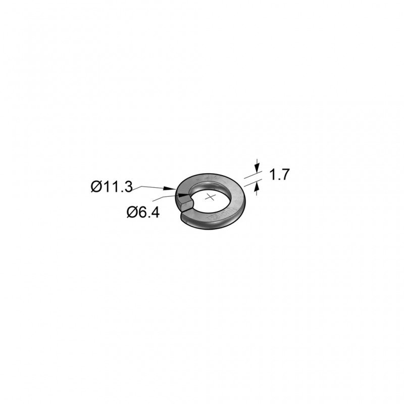 GROVER WASHER M6 GALVANIZED WASHERS
